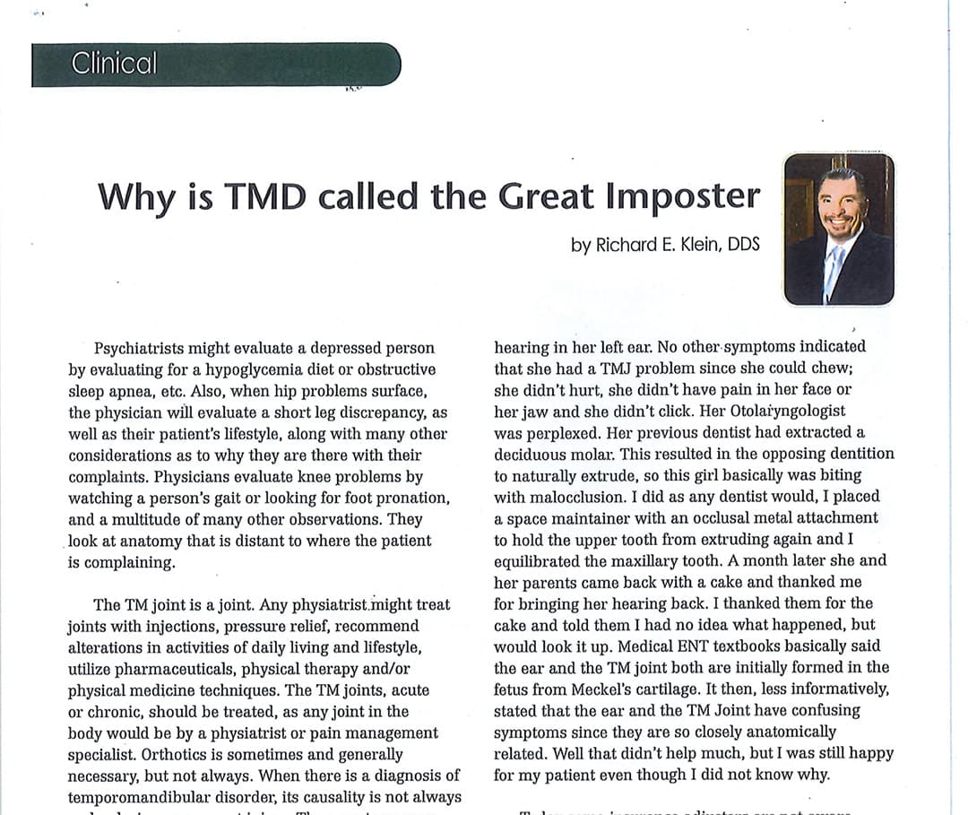 Why is TMD called the Great Imposter
